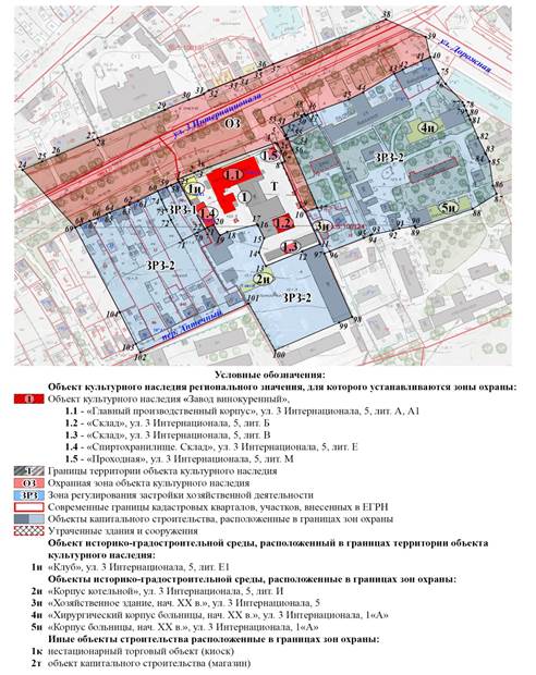 Постановление правительства Воронежской области от 30.11.2023 N 842 "Об утверждении зон охраны объекта культурного наследия регионального значения "Завод винокуренный", расположенного по адресу: Воронежская область, Бутурлиновский район, город Бутурлиновка, ул. III Интернационала (уточненный адрес – Воронежская область, Бутурлиновский район, город Бутурлиновка, ул. 3 Интернационала, 5), и требований к градостроительным регламентам в границах территорий указанных зон"