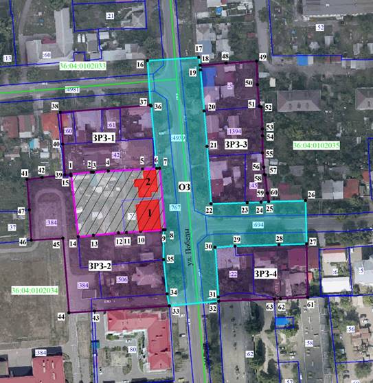 Постановление Правительства Воронежской области от 24.12.2025 N 815 "Об утверждении зон охраны объекта культурного наследия регионального значения «Усадьба Клейменова (два объекта)», расположенного по адресу: Воронежская область, Борисоглебский городской округ, г. Борисоглебск, ул. Победы, 9, и требований к градостроительным регламентам в границах территорий указанных зон". Рис. 1